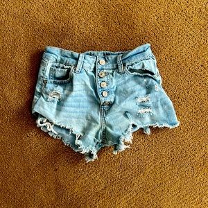 rewash jean shorts, ripped shorts, size small or 26